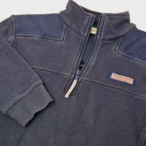 Vineyard Vines Shep Shirt Women’s Small Blue Embroidered Logo 1/4‎ Zip Pullover